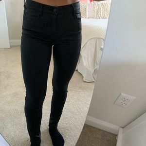 Garage Brand Black Leather Jeans